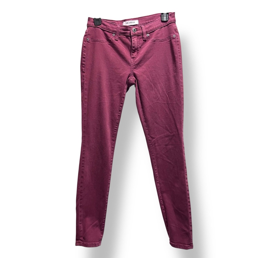 Lila Ryan Skinny Jeans Ankle Low Rise Stretch in Pinot 27 Retro Y2K